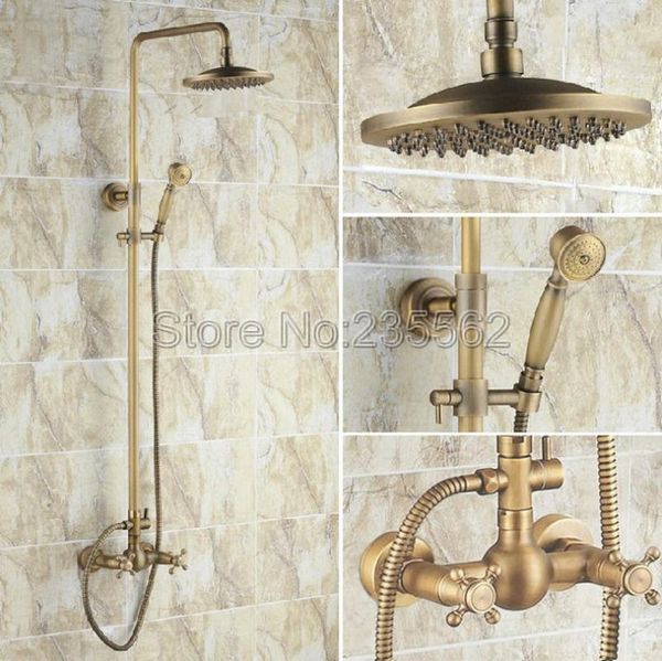 retro rain shower faucet set 8 inch head + handheld antique brass finish wall mount bathroom lrs008 sets
retro rain shower faucet set 8 inch head + handheld antique brass finish wall mount bathroom lrs008 sets