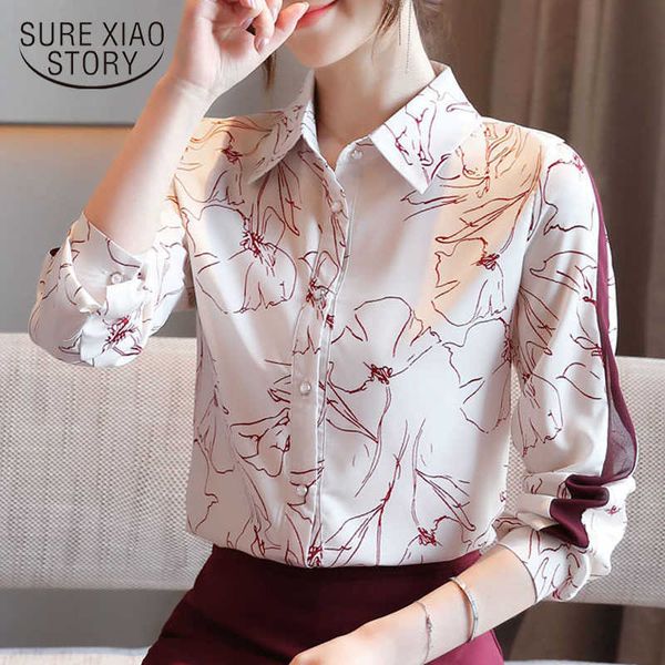 women shirt classic chiffon blouse female elegant print loose long sleeve shirts lady simple style clothes blusas 10881 210528, White
women shirt classic chiffon blouse female elegant print loose long sleeve shirts lady simple style clothes blusas 10881 210528, White