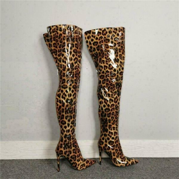 boots women's over knee high thigh stilettos pointy toe shoes leopard club b11, Black
boots women's over knee high thigh stilettos pointy toe shoes leopard club b11, Black