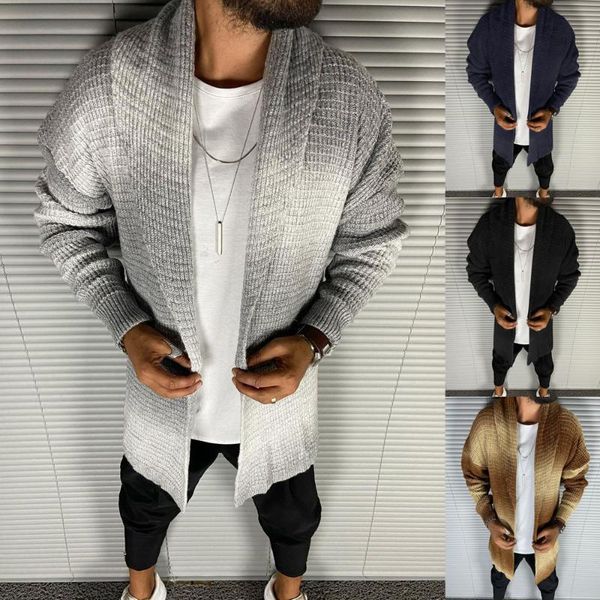 men's trench coats 2021 autumn winter long-sleeved knitted sweater cardigan casual fashion lapel windbreaker ribbed hem jacket man, Tan;black
men's trench coats 2021 autumn winter long-sleeved knitted sweater cardigan casual fashion lapel windbreaker ribbed hem jacket man, Tan;black