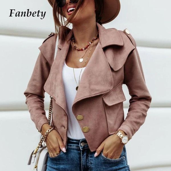 vintage women solid suede pockets short jacket autumn winter turn-down collar slim coat office lady single breasted outwear women's ja, Black;brown
vintage women solid suede pockets short jacket autumn winter turn-down collar slim coat office lady single breasted outwear women's ja, Black;brown