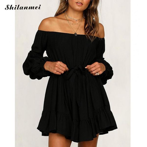 casual dresses summer women mini dress 2021 boho slash neck beach sash lantern long sleeve ruffle off shoulder party vintage, Black;gray
casual dresses summer women mini dress 2021 boho slash neck beach sash lantern long sleeve ruffle off shoulder party vintage, Black;gray