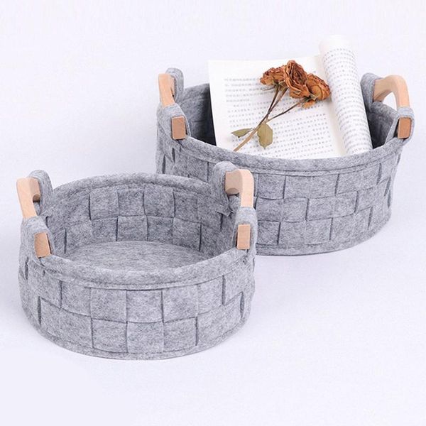 storage baskets felt basket with handle home office deskwoven bin container for stationery toys sundries
storage baskets felt basket with handle home office deskwoven bin container for stationery toys sundries