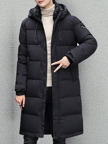 men 1pc letter graphic slant pockets drawstring hooded down coat i5gr#, Black;brown
men 1pc letter graphic slant pockets drawstring hooded down coat i5gr#, Black;brown