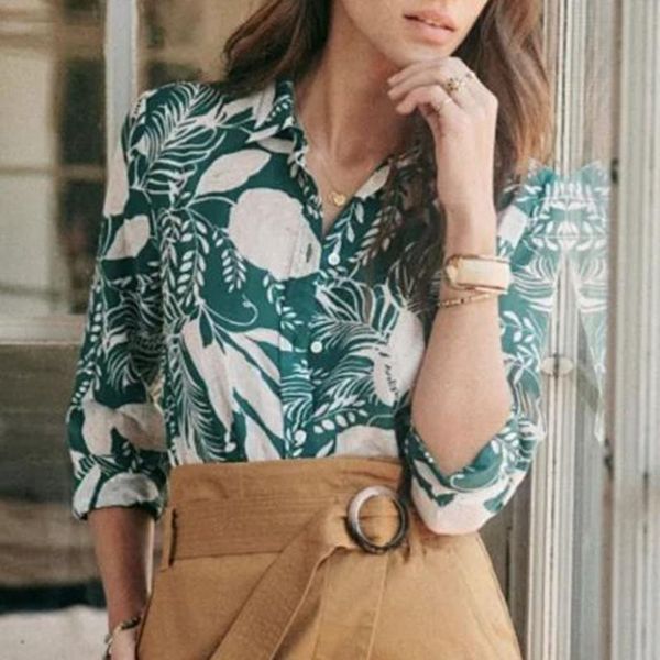 floral print shirt women autumn 2021 chic long sleeve button up casual blouse vintage and blouses summer shirts women's &, White
floral print shirt women autumn 2021 chic long sleeve button up casual blouse vintage and blouses summer shirts women's &, White