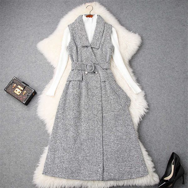 winter women fashion long sleeve knitting pullovers woolen vest dress 2piece set autumn vestidos 210601, Black;gray
winter women fashion long sleeve knitting pullovers woolen vest dress 2piece set autumn vestidos 210601, Black;gray