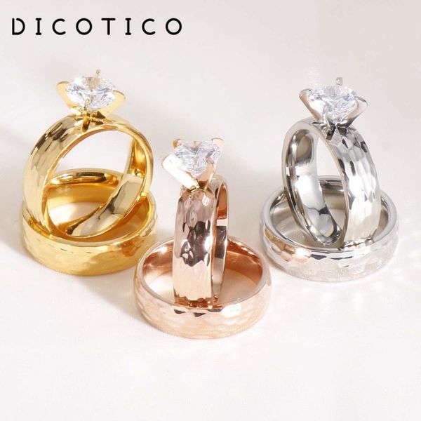 wedding rings dicotico stainless steel gold/color finger ring for women mens jewelry 2021 trendy bands mujer, Slivery;golden
wedding rings dicotico stainless steel gold/color finger ring for women mens jewelry 2021 trendy bands mujer, Slivery;golden