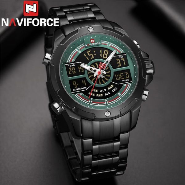 wristwatches naviforce fashion men watch quartz digital male clock military sport stainless steel green man wristwatch 9170, Slivery;brown
wristwatches naviforce fashion men watch quartz digital male clock military sport stainless steel green man wristwatch 9170, Slivery;brown