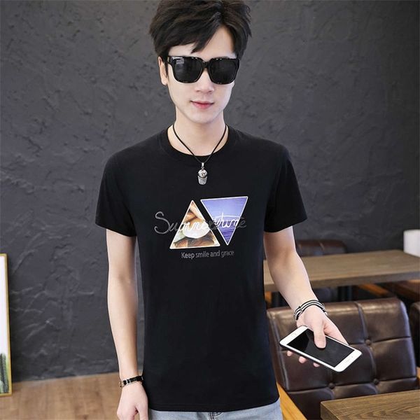 men's t-shirts summer youth round neck casual short sleeve slim t-shirt printed wear 1abl, White;black
men's t-shirts summer youth round neck casual short sleeve slim t-shirt printed wear 1abl, White;black