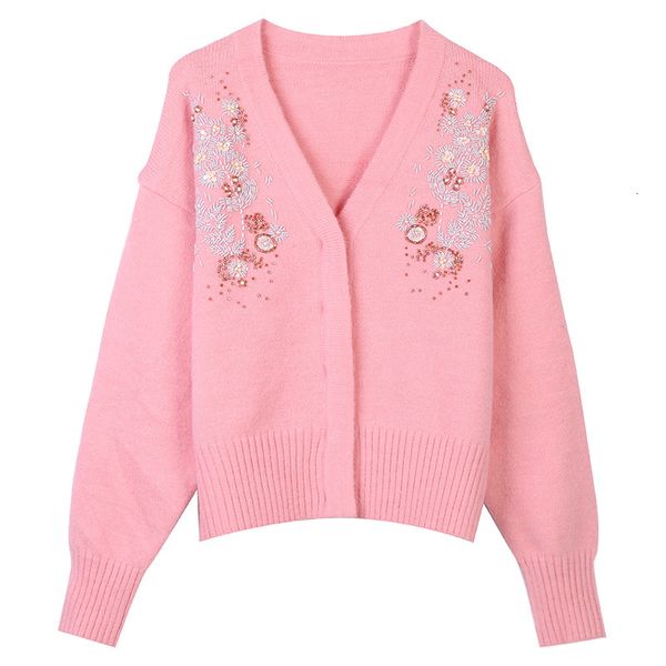 women's jackets v-neck knitted cardigan women autumn winter clothes beading sequined luxury outwear pink sweater 5lj0, Black;brown
women's jackets v-neck knitted cardigan women autumn winter clothes beading sequined luxury outwear pink sweater 5lj0, Black;brown