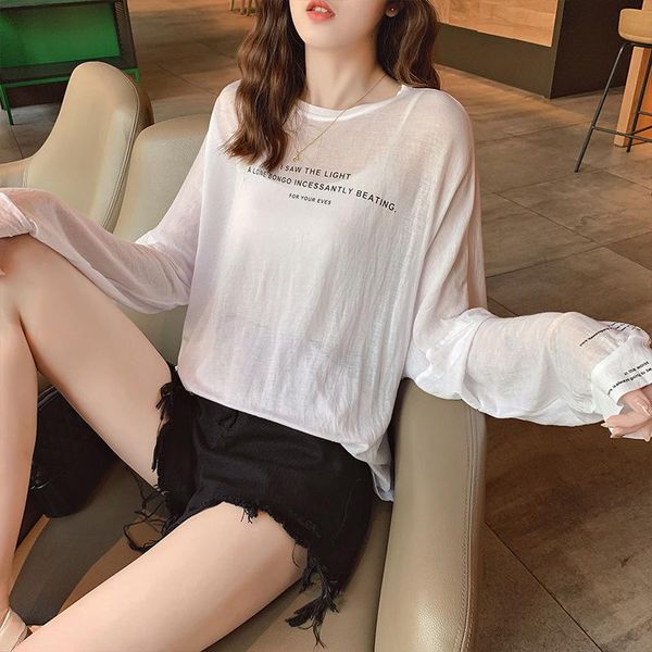 women's blouses & shirts 2021 summer loose ice silk knitwear cut out sun protection clothing thin bottoming blouse air conditioning shi, White
women's blouses & shirts 2021 summer loose ice silk knitwear cut out sun protection clothing thin bottoming blouse air conditioning shi, White