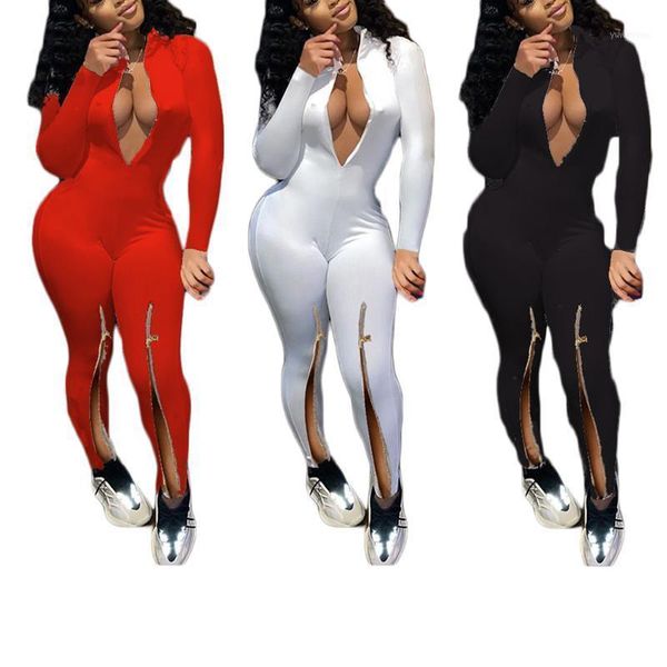 women's clothing set, slim long sleeve zipper jumpsuit one-piece suit for vacation pography sports fitness1, Black;white
women's clothing set, slim long sleeve zipper jumpsuit one-piece suit for vacation pography sports fitness1, Black;white