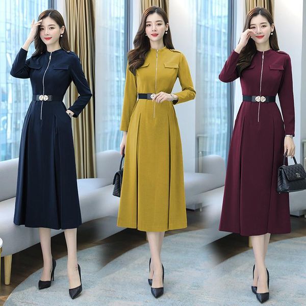 casual dresses 2021 winter mid-length dress elegant female office lady vestidos de festa high waist womens clothing, Black;gray
casual dresses 2021 winter mid-length dress elegant female office lady vestidos de festa high waist womens clothing, Black;gray