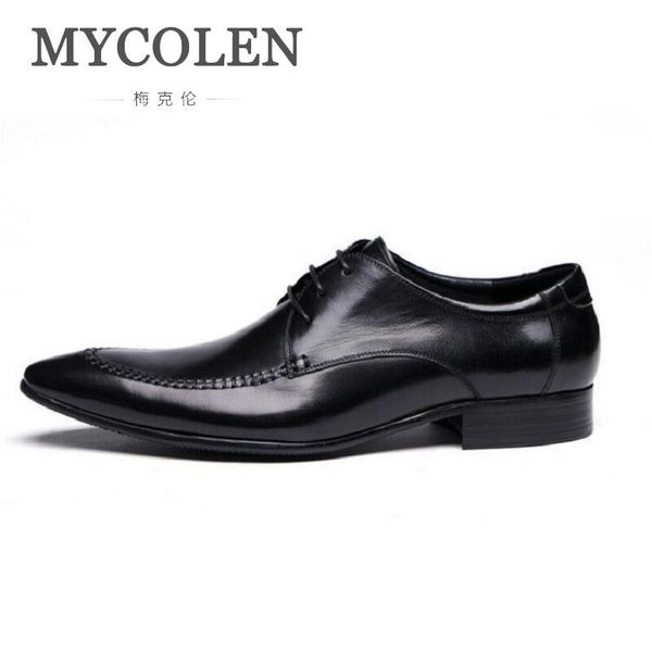 dress shoes mycolen men derby business genuine leather men's british style for wedding ayakkabi, Black
dress shoes mycolen men derby business genuine leather men's british style for wedding ayakkabi, Black