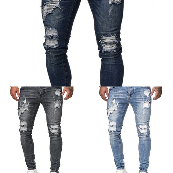 jeans men's skinny ripped hip hop black blue cool stretch slim elastic denim pants large size for male jeans x0621
jeans men's skinny ripped hip hop black blue cool stretch slim elastic denim pants large size for male jeans x0621
