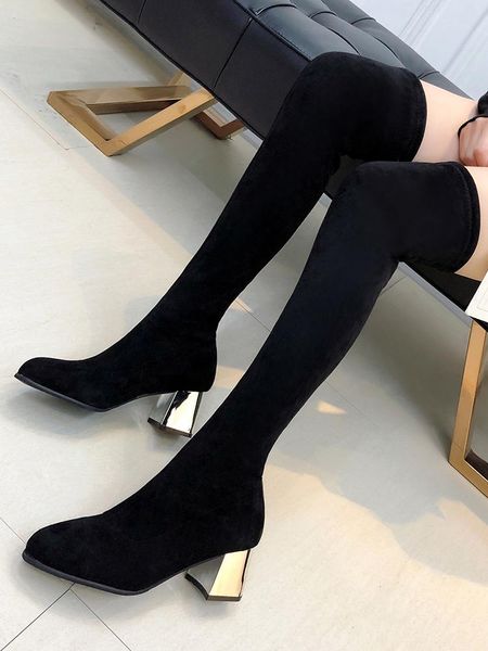 boots women's skinny thick high heel over-the-knee stretch 2021 autumn winter pointed toe long, Black
boots women's skinny thick high heel over-the-knee stretch 2021 autumn winter pointed toe long, Black