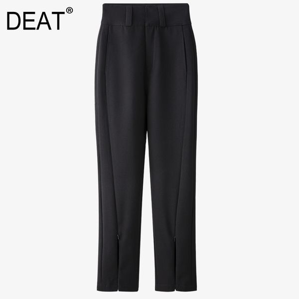 solid black design high waist women pants zipper slit tube full length loose street style spring summer gx1233 210421, Black;white
solid black design high waist women pants zipper slit tube full length loose street style spring summer gx1233 210421, Black;white