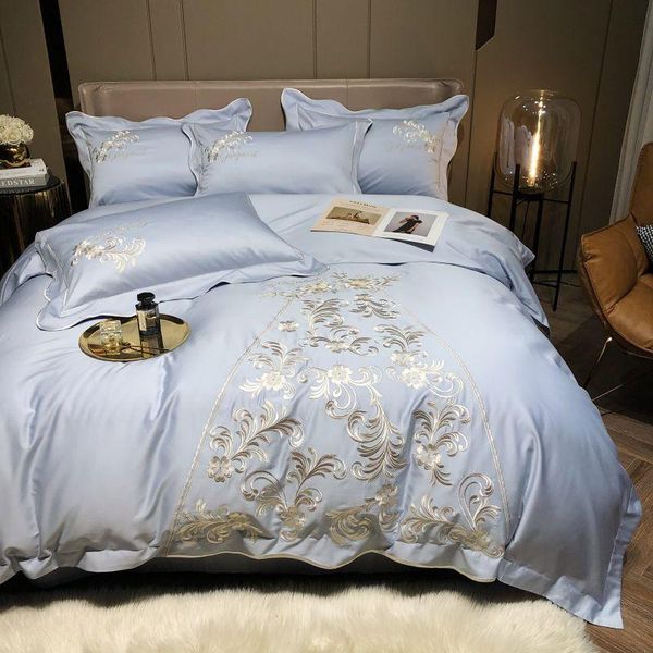 bedding sets luxury light blue 1000tc egyptian cotton set silver floral embroidery duvet cover flat/fitted bed sheet pillowcases 4pcs
bedding sets luxury light blue 1000tc egyptian cotton set silver floral embroidery duvet cover flat/fitted bed sheet pillowcases 4pcs
