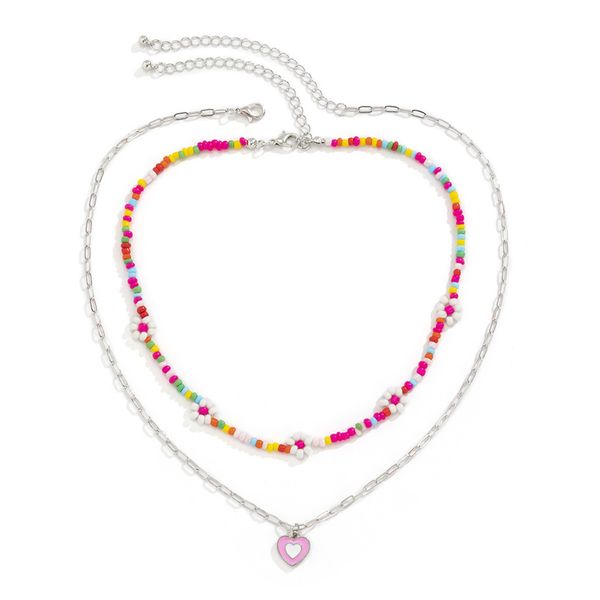 yamog women oil drop heart-shaped pendant necklaces european colors flowers beaded clavicle chains female double layer lovers gift neck jewe, Silver
yamog women oil drop heart-shaped pendant necklaces european colors flowers beaded clavicle chains female double layer lovers gift neck jewe, Silver