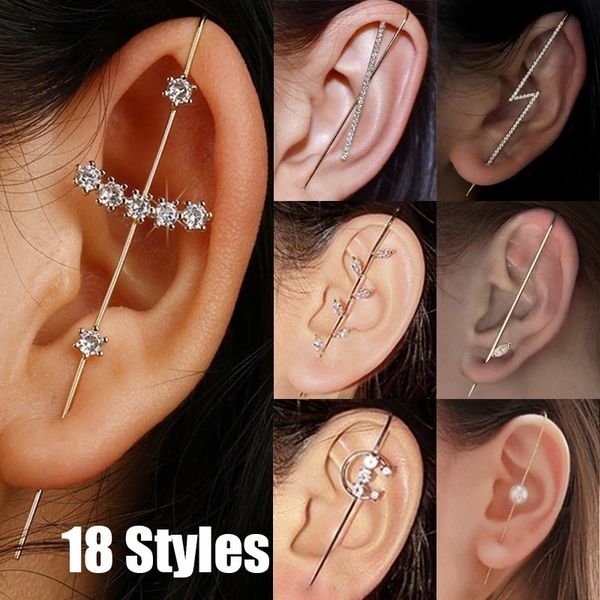 18k gold charm earmuffs for women girls wrap-around crawler hook long earrings unique hypoallergenic stud climber jewelry valentine's d, Golden
18k gold charm earmuffs for women girls wrap-around crawler hook long earrings unique hypoallergenic stud climber jewelry valentine's d, Golden
