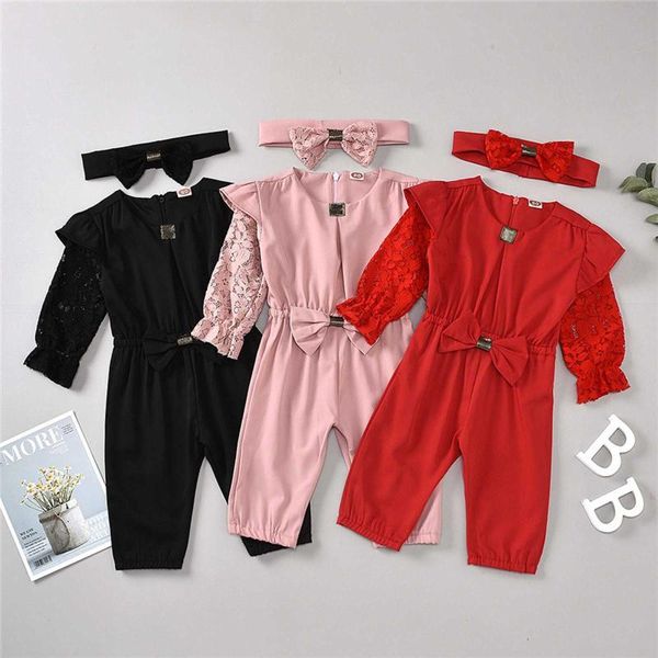 clothing sets autumn baby girl jumpsuit set toddler infant long sleeved lace bow romper headband suit casual cotton born, White
clothing sets autumn baby girl jumpsuit set toddler infant long sleeved lace bow romper headband suit casual cotton born, White