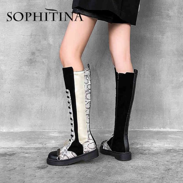 sophitina large size 34-43 boots fashion design snake pattern comfortable round toe mixed colors shoes handmade boots po378 210513, Black
sophitina large size 34-43 boots fashion design snake pattern comfortable round toe mixed colors shoes handmade boots po378 210513, Black