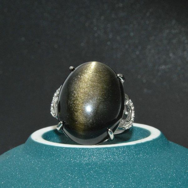 cluster rings fashion natural golden obsidian ring 16x22mm prong sets men and women energy crystal exorcism jewelry, Golden;silver
cluster rings fashion natural golden obsidian ring 16x22mm prong sets men and women energy crystal exorcism jewelry, Golden;silver