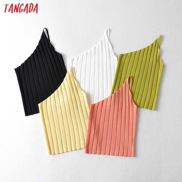 tangada summer women one shoulder off tank sleeveless backless female candy color knit ai86 210609, White
tangada summer women one shoulder off tank sleeveless backless female candy color knit ai86 210609, White