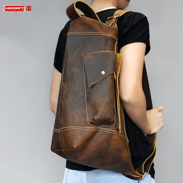 backpack genuine leather men's men shoulder bag multifunctional male travel backpacks vintage handmade crazy horse
backpack genuine leather men's men shoulder bag multifunctional male travel backpacks vintage handmade crazy horse