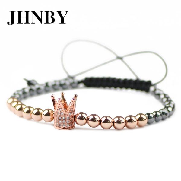 charm bracelets jhnby crown 4/5mm faceted hematite beads pave cz men charms copper bracelet fashion women braided rope bangle jewelry dropsh, Golden;silver
charm bracelets jhnby crown 4/5mm faceted hematite beads pave cz men charms copper bracelet fashion women braided rope bangle jewelry dropsh, Golden;silver