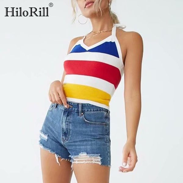 backless beach tank women summer stripe patchwork ladies holiday halter knitted female ropa mujer 210508, White
backless beach tank women summer stripe patchwork ladies holiday halter knitted female ropa mujer 210508, White