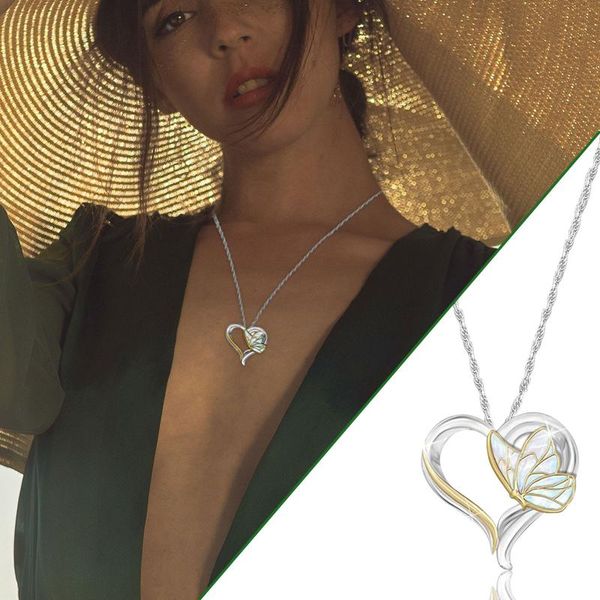 pendant necklaces 2021 fashion valentine's day cute women heart butterfly necklace charm exquisite love choker wedding jewelry gifts, Silver
pendant necklaces 2021 fashion valentine's day cute women heart butterfly necklace charm exquisite love choker wedding jewelry gifts, Silver