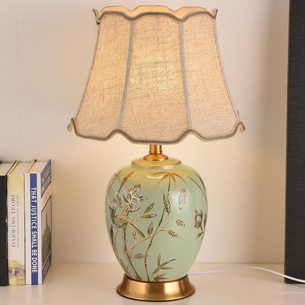 table lamps 38x61cm high grade golden hand paiting leaves ceramic for living room bed vintage chinese style lamp
table lamps 38x61cm high grade golden hand paiting leaves ceramic for living room bed vintage chinese style lamp
