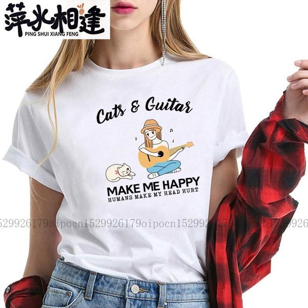 women's t-shirt cats and guitar make me happy printed t-shirts women summer 2021 woman tshirts cotton short sleeve graphic tees streetw, White
women's t-shirt cats and guitar make me happy printed t-shirts women summer 2021 woman tshirts cotton short sleeve graphic tees streetw, White