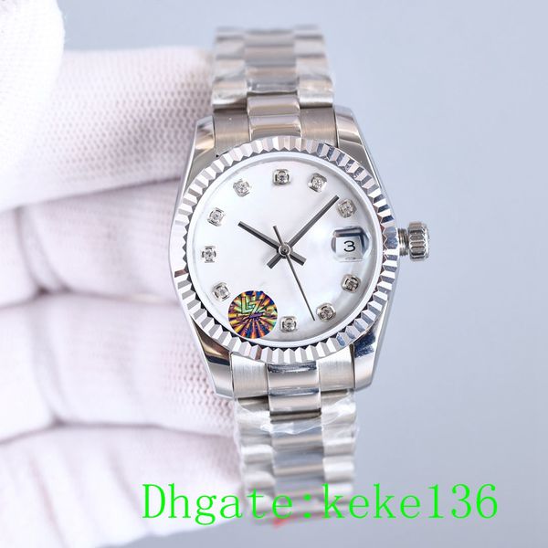 3 colors 31mm ladies watch 279166 278274 stainless steel diamond silver dial japanese movement automatic mechanical women watches wristwatch, Slivery;brown
3 colors 31mm ladies watch 279166 278274 stainless steel diamond silver dial japanese movement automatic mechanical women watches wristwatch, Slivery;brown