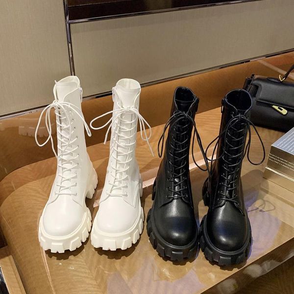 boots autumn 2021 round toe lace-up mid-tube fashion personality british style mid-heel thick-soled motorcycle, Black
boots autumn 2021 round toe lace-up mid-tube fashion personality british style mid-heel thick-soled motorcycle, Black
