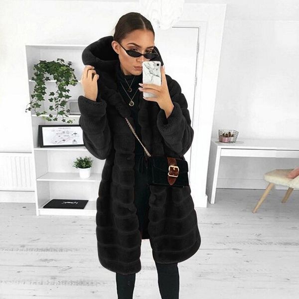 women's fur & faux winter coat women 2021 casual warm zipper jacket hooded overcoat pocket plus size teddy coats for female 5xl, Black
women's fur & faux winter coat women 2021 casual warm zipper jacket hooded overcoat pocket plus size teddy coats for female 5xl, Black
