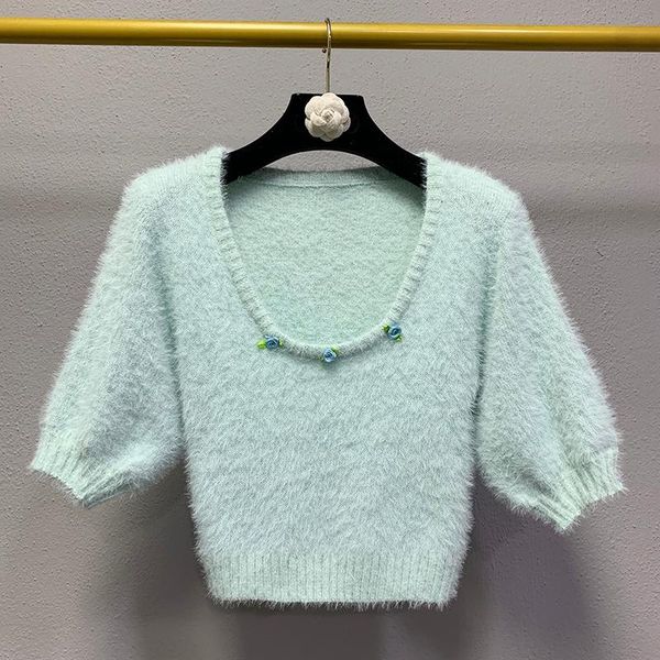 women's sweaters 2021 autumn and winter models little flowers round neck plush sweater women 0919, White;black
women's sweaters 2021 autumn and winter models little flowers round neck plush sweater women 0919, White;black