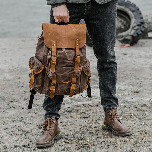 outdoor bags men's leisure school bag large capacity travel backpack canvas mountaineering computer drop
outdoor bags men's leisure school bag large capacity travel backpack canvas mountaineering computer drop