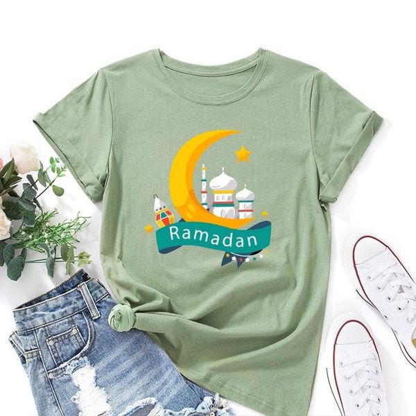women's t-shirt summer women tshirt 100% cotton short sleeve ramadan moon print casual graphic female fashion streetwear ladies o-neck, White
women's t-shirt summer women tshirt 100% cotton short sleeve ramadan moon print casual graphic female fashion streetwear ladies o-neck, White