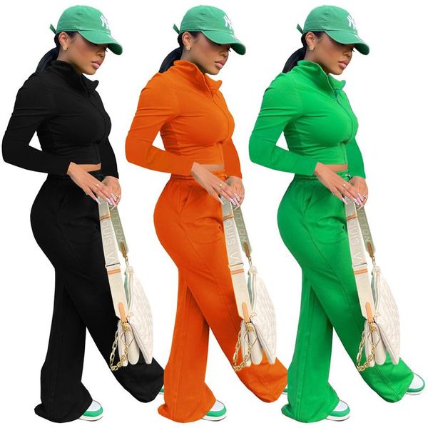 women's two piece pants clothing long sleeve zipper crop wide leg suit spring autumn warm tracksuit, White
women's two piece pants clothing long sleeve zipper crop wide leg suit spring autumn warm tracksuit, White