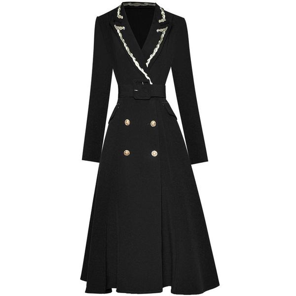 women's trench coats coat autumn black long sleeve embroidery lapel workplace casual party vintage chic elegant button, Tan;black
women's trench coats coat autumn black long sleeve embroidery lapel workplace casual party vintage chic elegant button, Tan;black