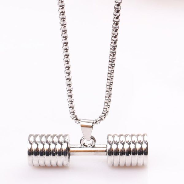 chains weight 26g fitness gym bodybuilding sport dumbbell barbell long pendant necklaces men women jewelry, Silver
chains weight 26g fitness gym bodybuilding sport dumbbell barbell long pendant necklaces men women jewelry, Silver