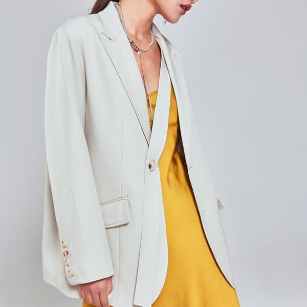 autumn women's jacket blazer loose casual solid color pocket decoration coat suits & blazers, White;black
autumn women's jacket blazer loose casual solid color pocket decoration coat suits & blazers, White;black