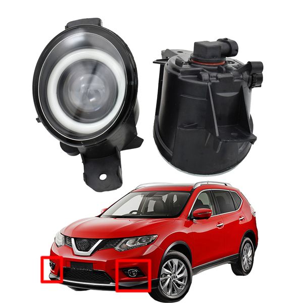 with fog light 2 pcs front bumper lamp styling angel eye led lens 12v h11 for nissan x-trail t32 2014-2016 
with fog light 2 pcs front bumper lamp styling angel eye led lens 12v h11 for nissan x-trail t32 2014-2016