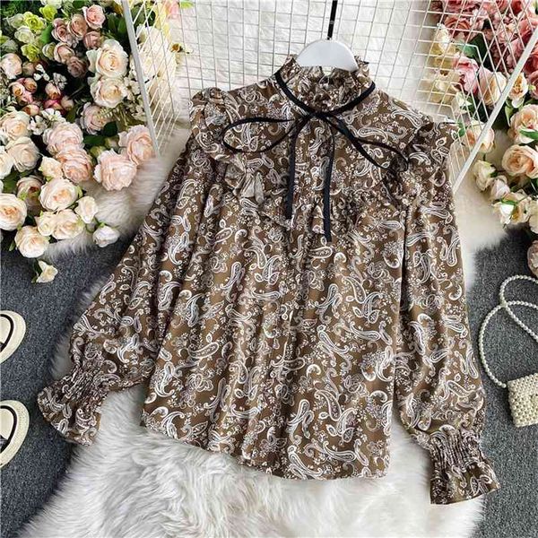retro ruffles stand collar bow floral print chiffon shirt women spring autumn temperament long sleeve female blusa uk094 210507, White
retro ruffles stand collar bow floral print chiffon shirt women spring autumn temperament long sleeve female blusa uk094 210507, White