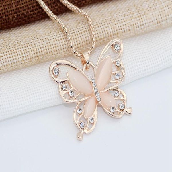 pendant necklaces wild chain yellow gold filled womens opal butterfly sweater necklace, Silver
pendant necklaces wild chain yellow gold filled womens opal butterfly sweater necklace, Silver