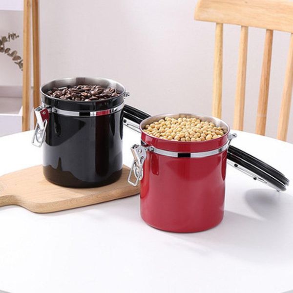 storage bottles & jars 1.5/1.8l coffee canister stainless steel airtight container set for beans and tea
storage bottles & jars 1.5/1.8l coffee canister stainless steel airtight container set for beans and tea