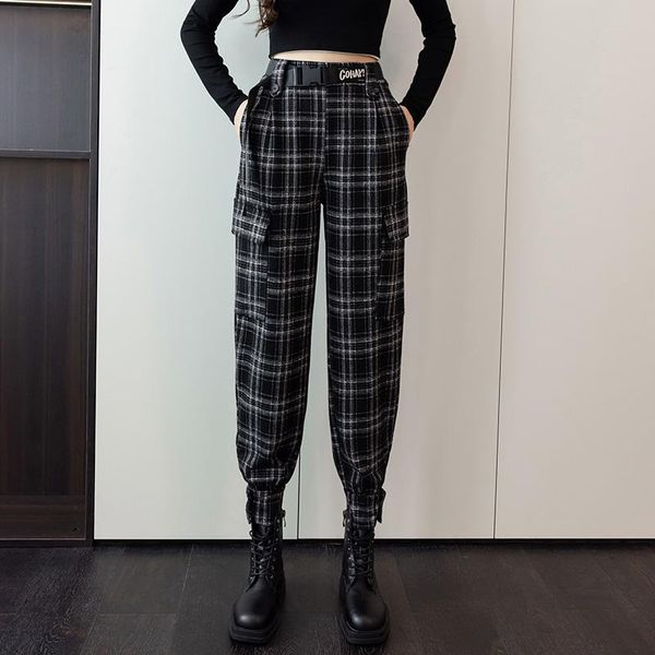 women's pants & capris a bunch of foot plaid female thickening autumn/winter 2021 overalls fashion ins tall waist haroun boom, Black;white
women's pants & capris a bunch of foot plaid female thickening autumn/winter 2021 overalls fashion ins tall waist haroun boom, Black;white