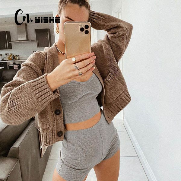 cnyishe summer solid tracksuits women suits sets fashion solid women costume 2-piece vest fitness shorts female sets 210419, White
cnyishe summer solid tracksuits women suits sets fashion solid women costume 2-piece vest fitness shorts female sets 210419, White